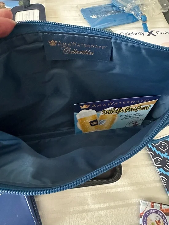 Branded Travel Accessory Set with Blue Nylon Drawstring Back Pack - Picture 12 of 13